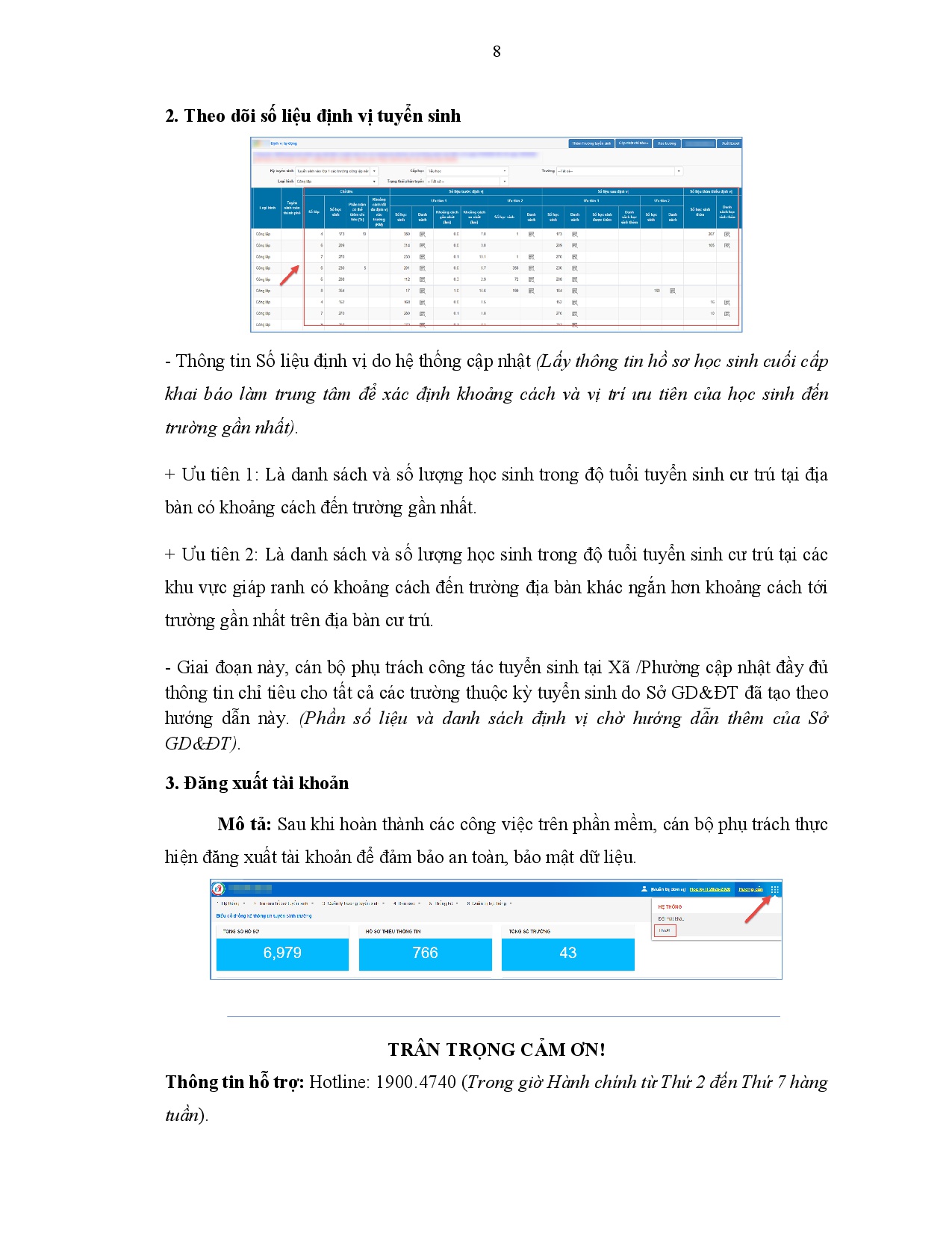 4. Xã Phường HD khai báo chỉ tiêu tuyển sinh V1.2026-008